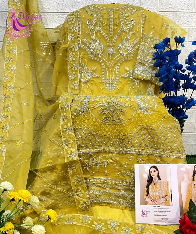238 Dinsaa Suits Embroidery Pakistani Suits Wholesale Market In Surat